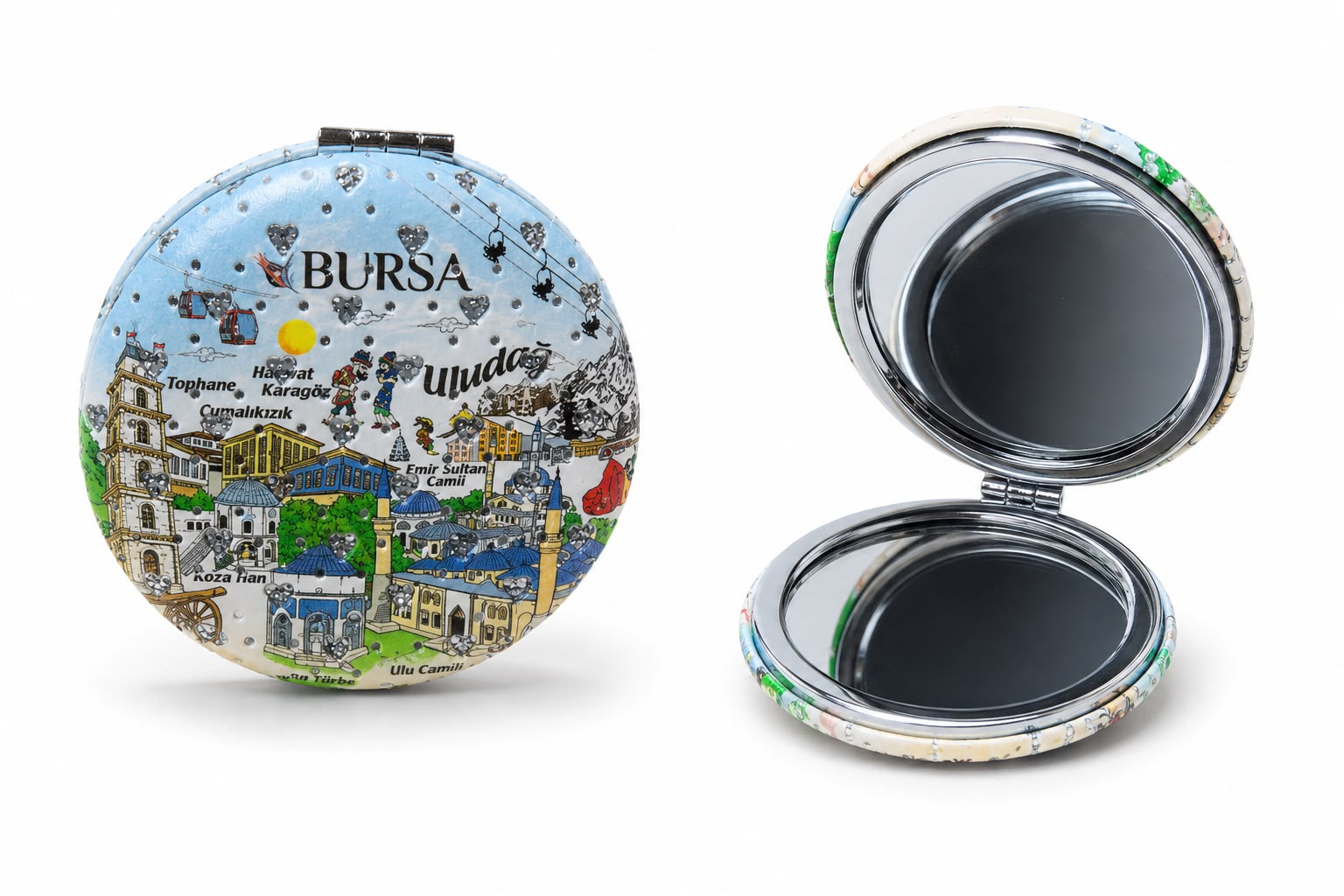Bursa Temalı Hediyelik Cep Aynası