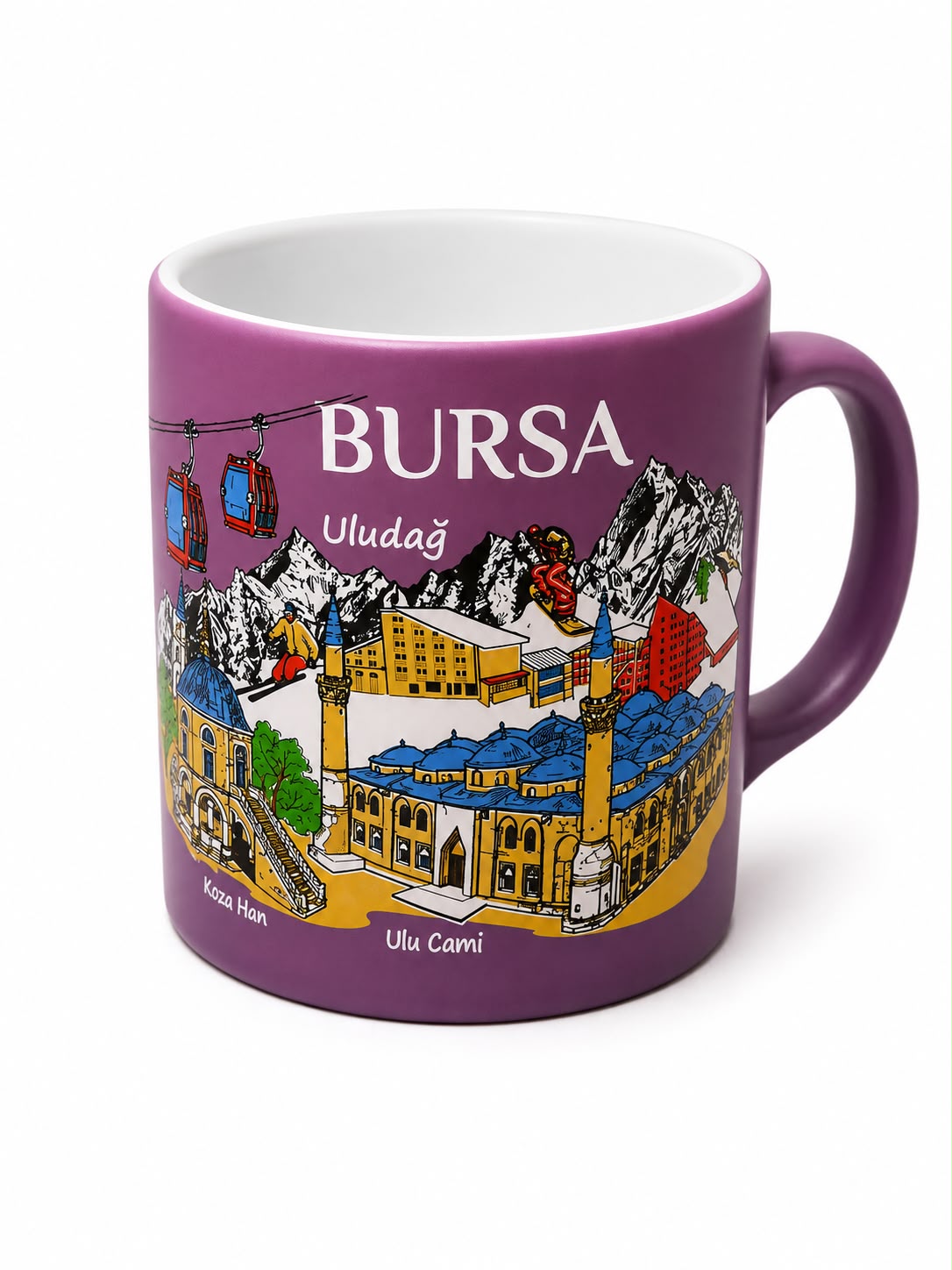 Mor Bursa–Uludağ Temalı Kupa